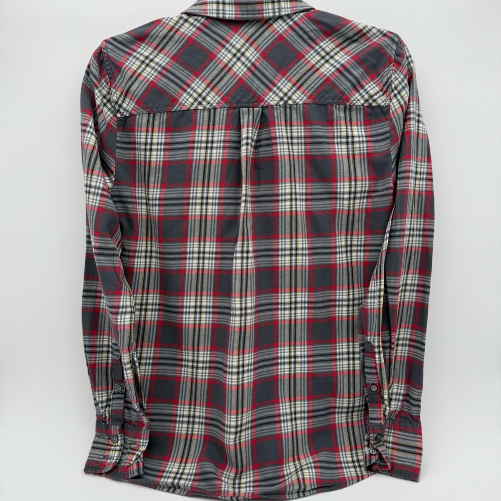 J Crew Women's Plaid Flannel Button Down Shirt Small S Holiday Rodeo Top Relaxed - Picture 2 of 5